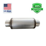 5" Unpolished Stainless Steel Diesel Muffler T409 Dodge Ram Cummins 2019-2024