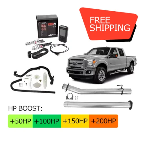 Ford Powerstroke 6.7L | Full Delete Bundle DPF/DEF/EGR w/ 4″ Exhaust | 2015-2016