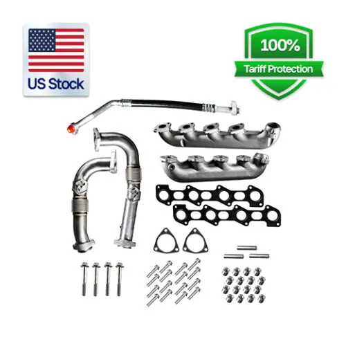 Exhaust Manifold Kit w/ Up-pipe 2008-2010 Ford Powerstroke 6.4L