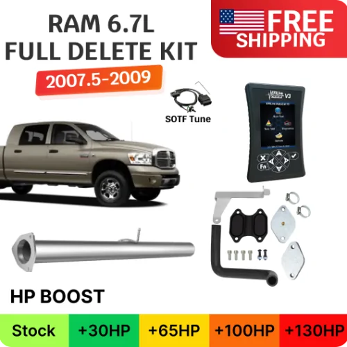 Full Delete Bundle (DPF/DEF/EGR) | 2007.5-2009 | Ram Cummins 6.7L w/ EFI Live Auto Cal V3