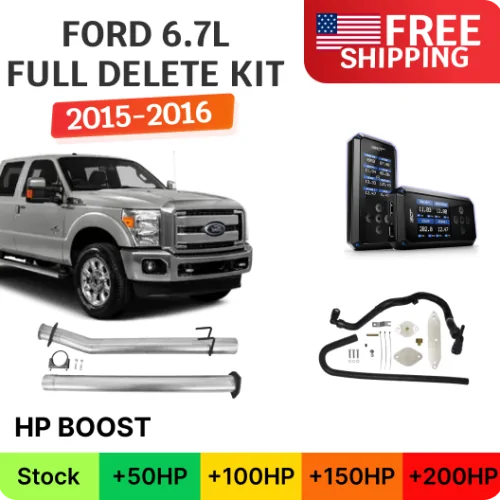 Ford Powerstroke 6.7L | Full Delete Bundle DPF/DEF/EGR w/ 4″ Exhaust | 2015-2016