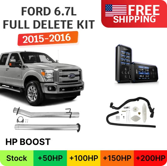 Ford Powerstroke 6.7L | Full Delete Bundle DPF/DEF/EGR w/ 4″ Exhaust | 2015-2016 Ford Powerstroke 6.7L | Full Delete Bundle DPF/DEF/EGR w/ 4″ Exhaust | 2015-2016