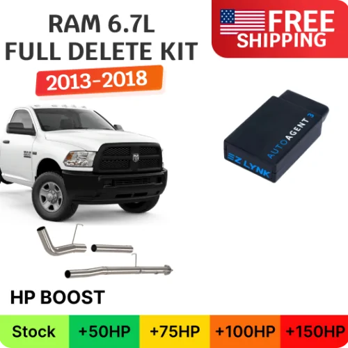 Full Delete Kit (DPF/DEF/EGR) w/ EZ Lynk Auto Agent Tuner | Ram Cummins 6.7L | Cab & Chassis | 2013-2018