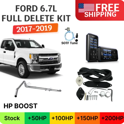 Ford Powerstroke 6.7 | Full Delete Kit (DPF/DEF/EGR) w/ 4 inch Exhaust | 2017-2019