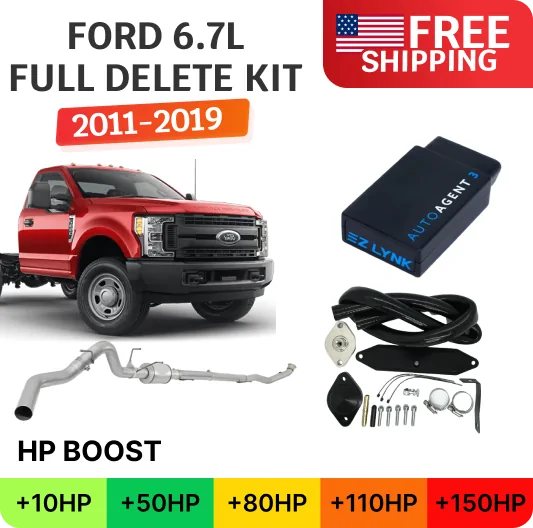 Ford Powerstroke 6.7L F350/F450/F550 Cab & Chassis | Full Delete Kit (DPF/DEF/EGR) | 2011-2019 Ford Powerstroke 6.7L F350/F450/F550 Cab & Chassis | Full Delete Kit (DPF/DEF/EGR) | 2011-2019