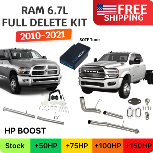 Full Delete Kit DPF/DEF/EGR | RAM Cummins 6.7L | 2010-2021