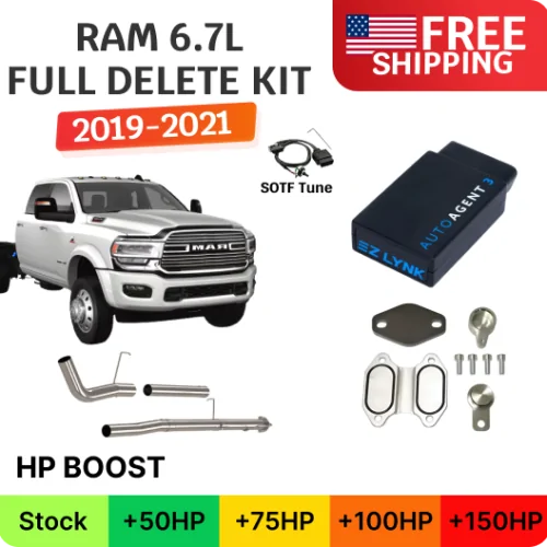 Ram Cummins 6.7L Cab & Chassis | Full Delete Kit (DPF/DEF/EGR) w/ Delete Pipe | 2019-2021