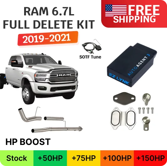 Ram Cummins 6.7L Cab & Chassis | Full Delete Kit (DPF/DEF/EGR) w/ Delete Pipe | 2019-2021