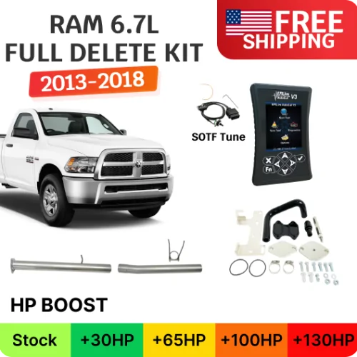 Ram Cummins 6.7L | Full Delete Bundle DPF/DEF/EGR Delete w/ Exhaust | 2013-2018