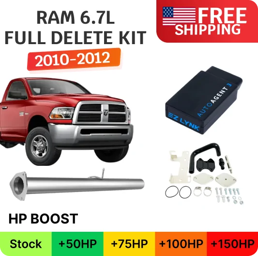 Full Delete Bundle for Ram Cummins 6.7L (2010-2012) with EZ Lynk Auto Agent 3