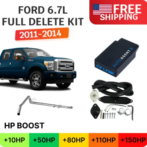 2011-2014 Ford Powerstroke 6.7L | Full Delete Bundle DPF/DEF/EGR w/ 4″ Exhaust
