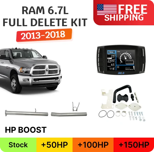Ram Cummins 6.7L 2013-2018 - All in one Delete Kit (DPF/DEF/EGR) Delete Pipe