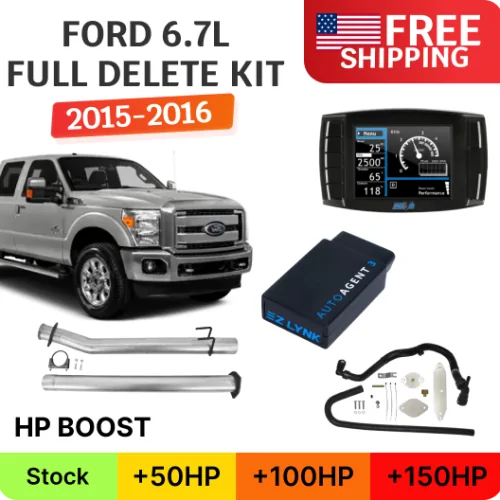 Ford Powerstroke 6.7L All-In-One DPF/DEF/EGR Delete Kit w/ Delete Pipe (2015-2016)