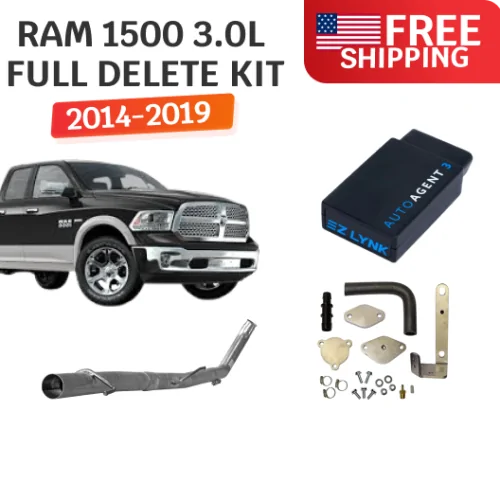 Full DPF/DEF/EGR Delete Kit w/ EZ Lynk Auto Agent 3 | RAM 1500 EcoDiesel 3.0L | 2014-2019