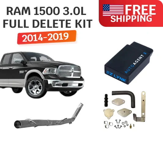 Full DPF/DEF/EGR Delete Kit w/ EZ Lynk Auto Agent 3 | RAM 1500 EcoDiesel 3.0L | 2014-2019 Full DPF/DEF/EGR Delete Kit w/ EZ Lynk Auto Agent 3 | RAM 1500 EcoDiesel 3.0L | 2014-2019