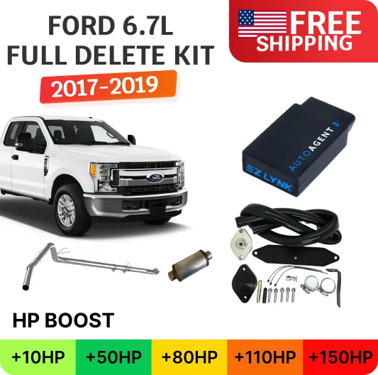 2017-2019 Ford Powerstroke 6.7 | Full Delete Kit (DPF/DEF/EGR) w/ 4 inch Exhaust