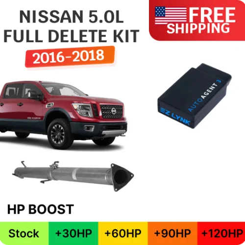 Full DPF Delete Bundle | Nissan Titan XD Cummins 5.0 | 2016-2018 w/ EZ Lynk Auto Agent 3