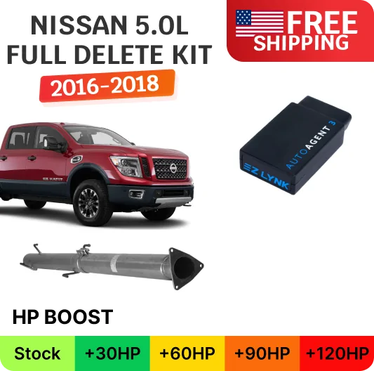 Full DPF Delete Bundle | Nissan Titan XD Cummins 5.0 | 2016-2018 w/ EZ Lynk Auto Agent 3