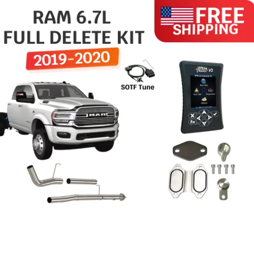 RAM Cummins 6.7L Cab & Chassis | Full DPF/EGR/DEF Delete Kit /w EFI Live AutoCal V3 | 2019-2020
