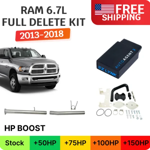 Full Delete Kit (DPF/DEF/EGR) w/ Exhaust | Ram 2500 & 3500 Cummins 6.7L | 2013-2018