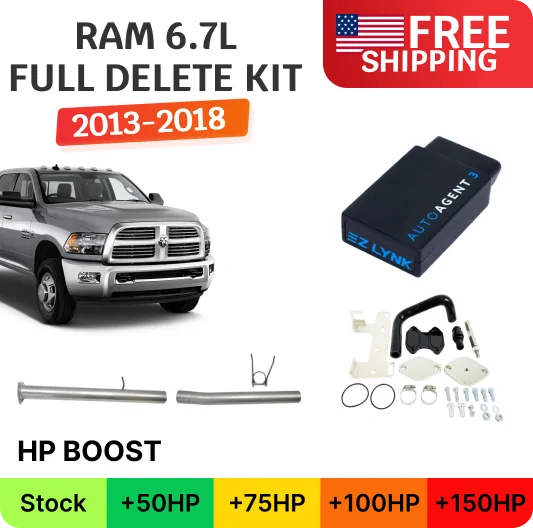 Full Delete Kit w/ EZ Lynk Auto Agent 3 Tuner | Ram 2500 & 3500 Cummins 6.7L | 2013-2018