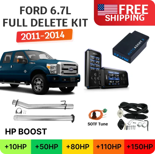 Ford Powerstroke 6.7L | Full Delete Bundle DPF/DEF/EGR w/ 4″ Exhaust | 2011-2014 Ford Powerstroke 6.7L | Full Delete Bundle DPF/DEF/EGR w/ 4″ Exhaust | 2011-2014