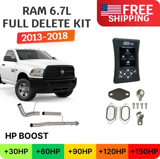 Cab & Chassis Ram Cummins 6.7L | Full Delete Bundle (DPF/DEF/EGR) | Delete Pipe | 2013-2018 Cab & Chassis Ram Cummins 6.7L | Full Delete Bundle (DPF/DEF/EGR) | Delete Pipe | 2013-2018