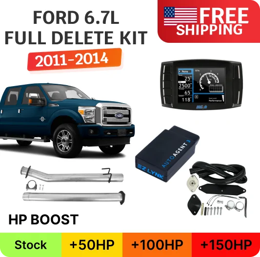 Ford F250/F350/F450 Powerstroke 6.7L (2011-2014) All-In-One DPF/DEF/EGR Delete Kit w/ Delete Pipe Ford F250/F350/F450 Powerstroke 6.7L (2011-2014) All-In-One DPF/DEF/EGR Delete Kit w/ Delete Pipe