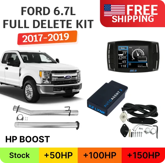 Ford Powerstroke 6.7L | Full Delete Kit (DPF/DEF/EGR) w/ Delete Pipe | F250/F350/F450 2017-2019 Ford Powerstroke 6.7L | Full Delete Kit (DPF/DEF/EGR) w/ Delete Pipe | F250/F350/F450 2017-2019