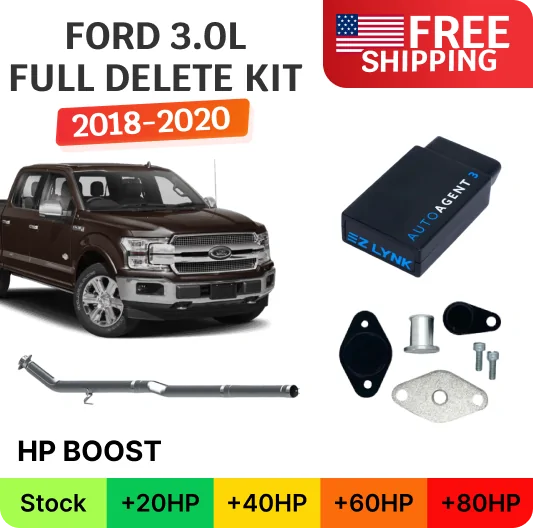 Ford Powerstroke 3.0L Full Delete Kit | DPF/DEF/EGR | Delete Pipe 2018-2020