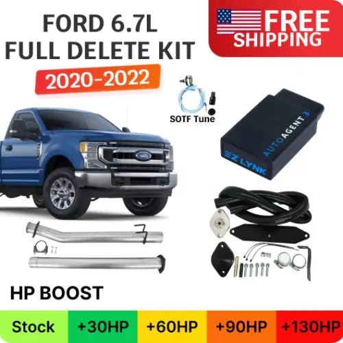 DPF/DEF/EGR Delete Kit w/ EZ Lynk Tuner | Ford Powerstroke 6.7L | 2020-2022